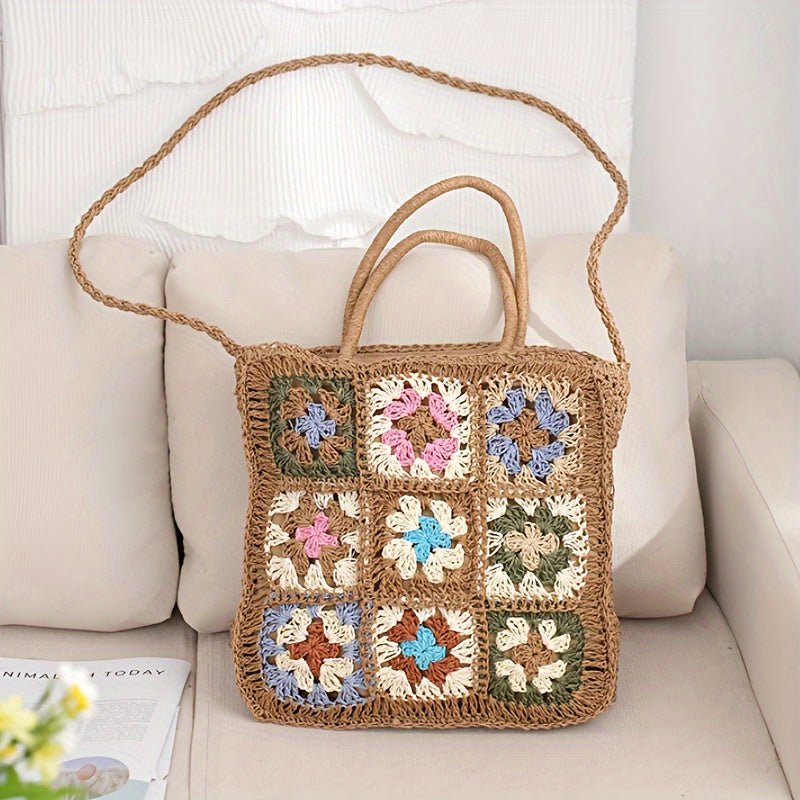 Straw shoulder bag