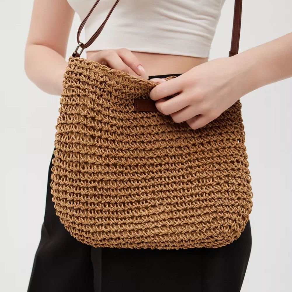 Stéphanie | Straw Crossbody Shoulder Bag