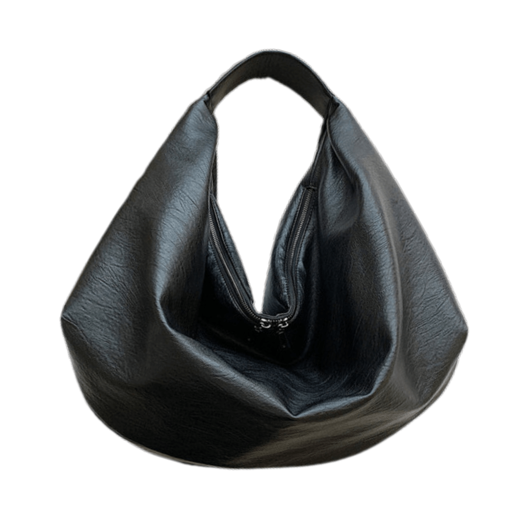 Leather Crescent Shoulder Bag