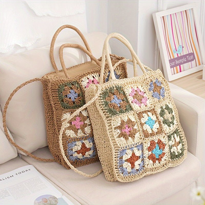 Straw shoulder bag