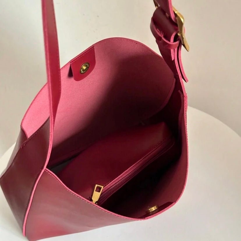 Brown Bucket Crossbody Bag