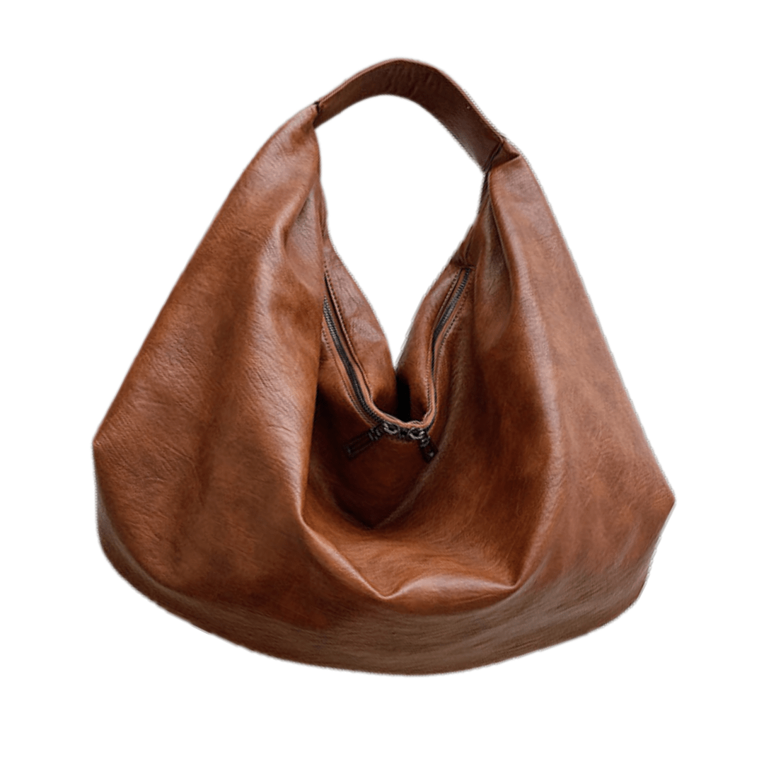 Leather Crescent Shoulder Bag