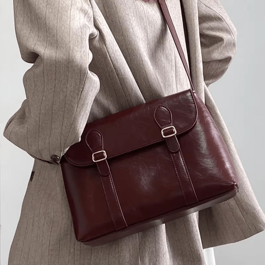 Vintage Burgundy Crossbody Bag