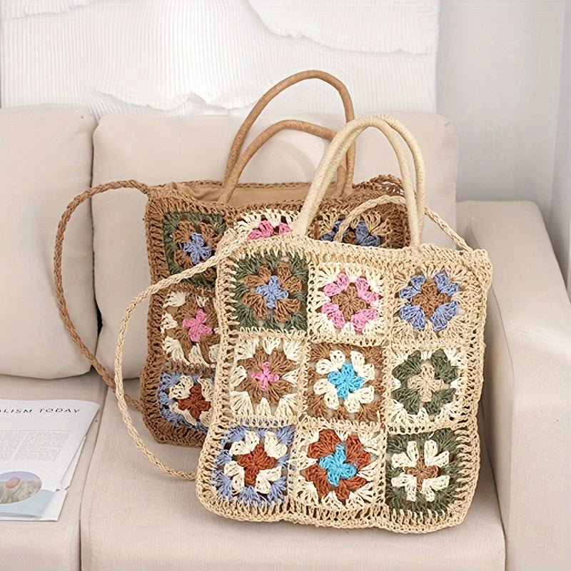 Straw shoulder bag