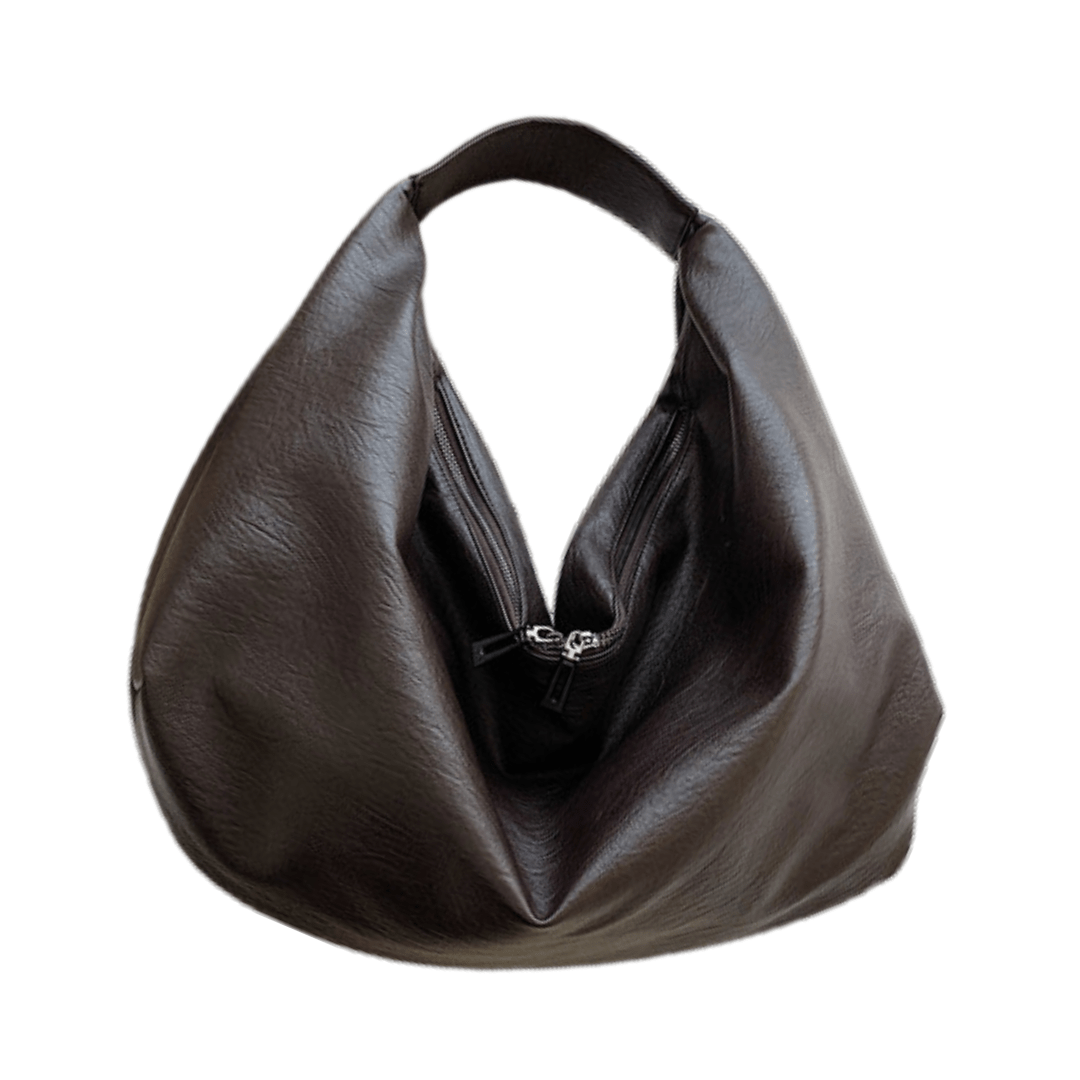 Clémentine | Leather Crescent Shoulder Bag