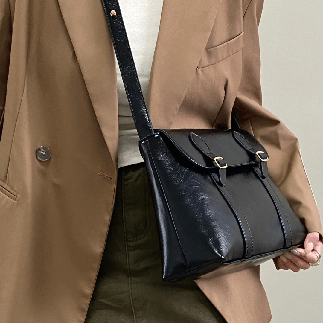Vintage Burgundy Crossbody Bag