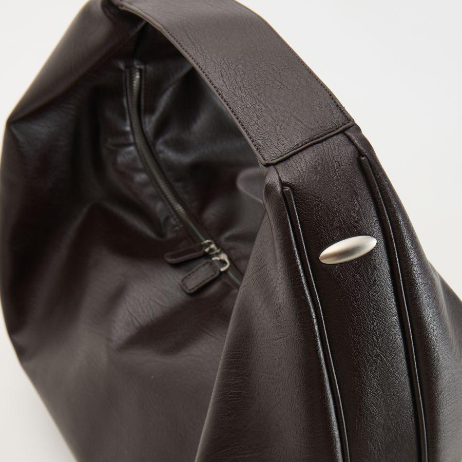 Leather Crescent Shoulder Bag