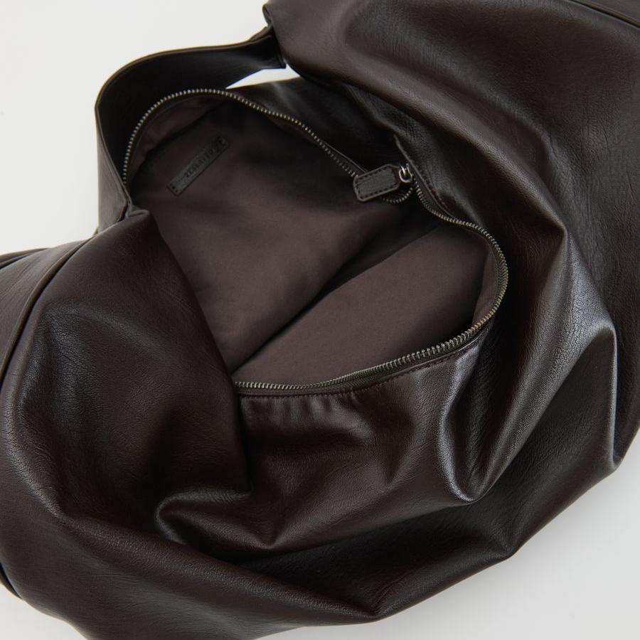 Leather Crescent Shoulder Bag