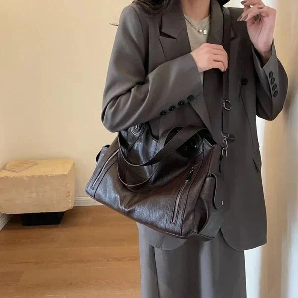 Burgundy Leather Crossbody Bag