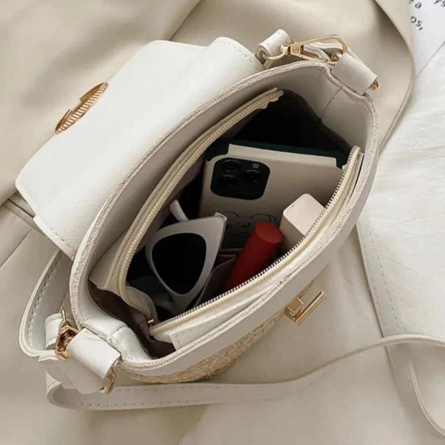 Sarah | Wicker Bucket Bag