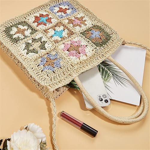 Straw shoulder bag