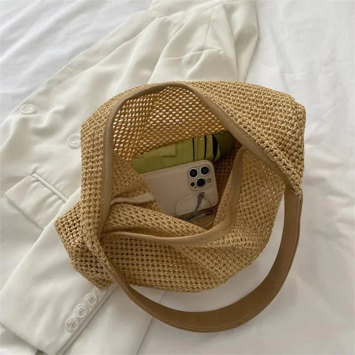 Straw Shoulder Crossbody Bag