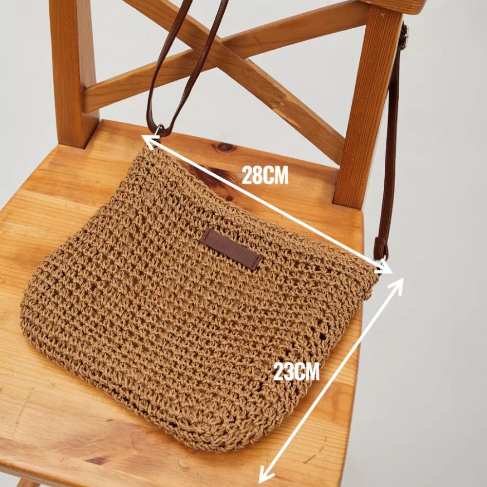 Stéphanie | Straw Crossbody Shoulder Bag