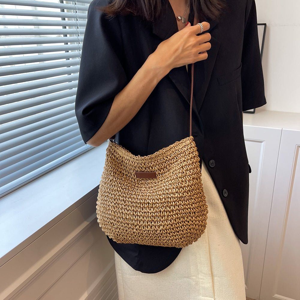 Straw Crossbody Shoulder Bag