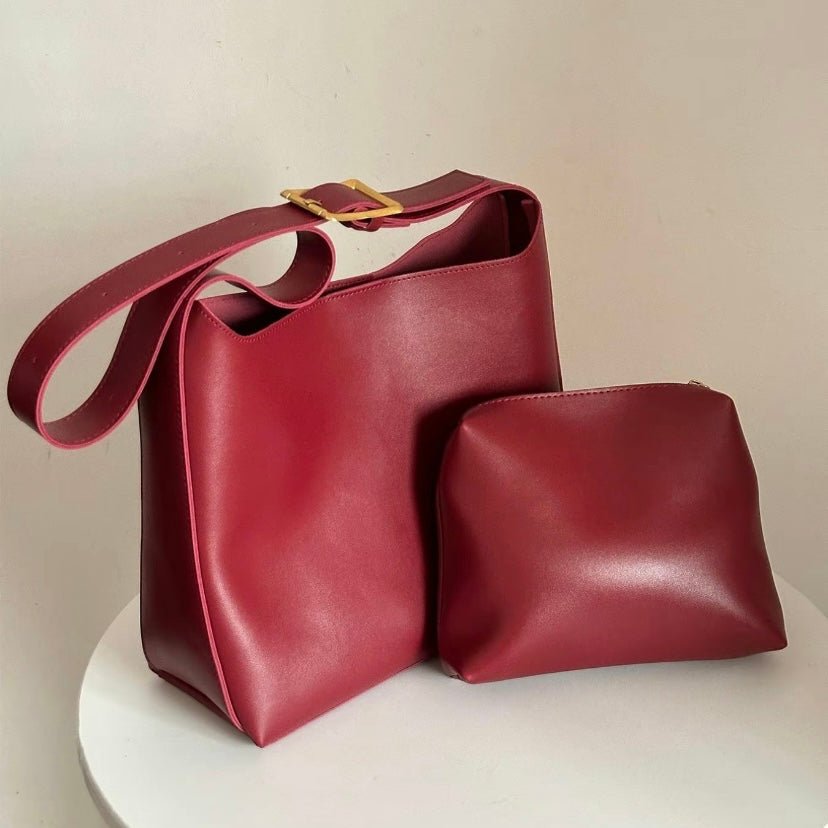 Brown Bucket Crossbody Bag