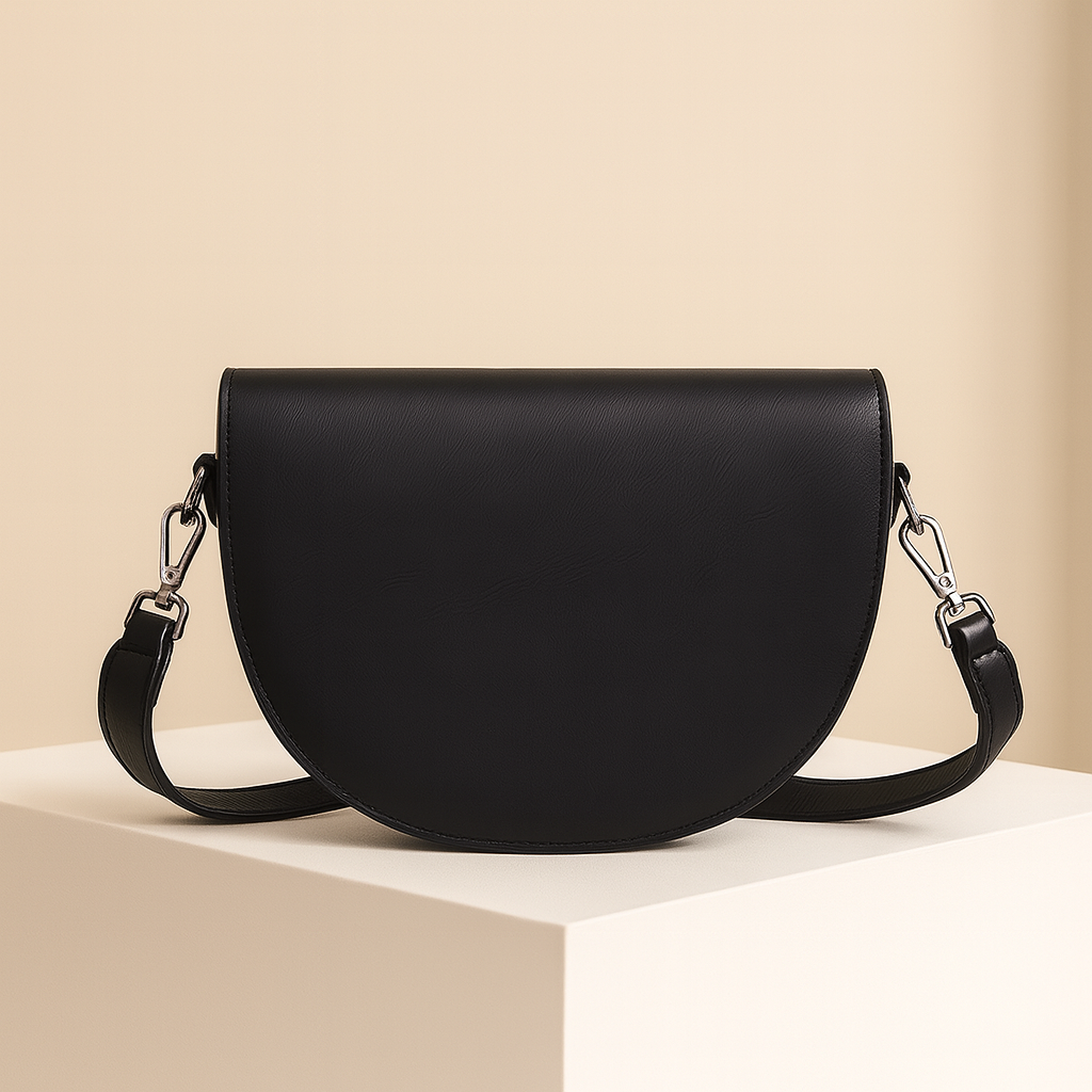 Coralie | Brown Crescent Crossbody Bag