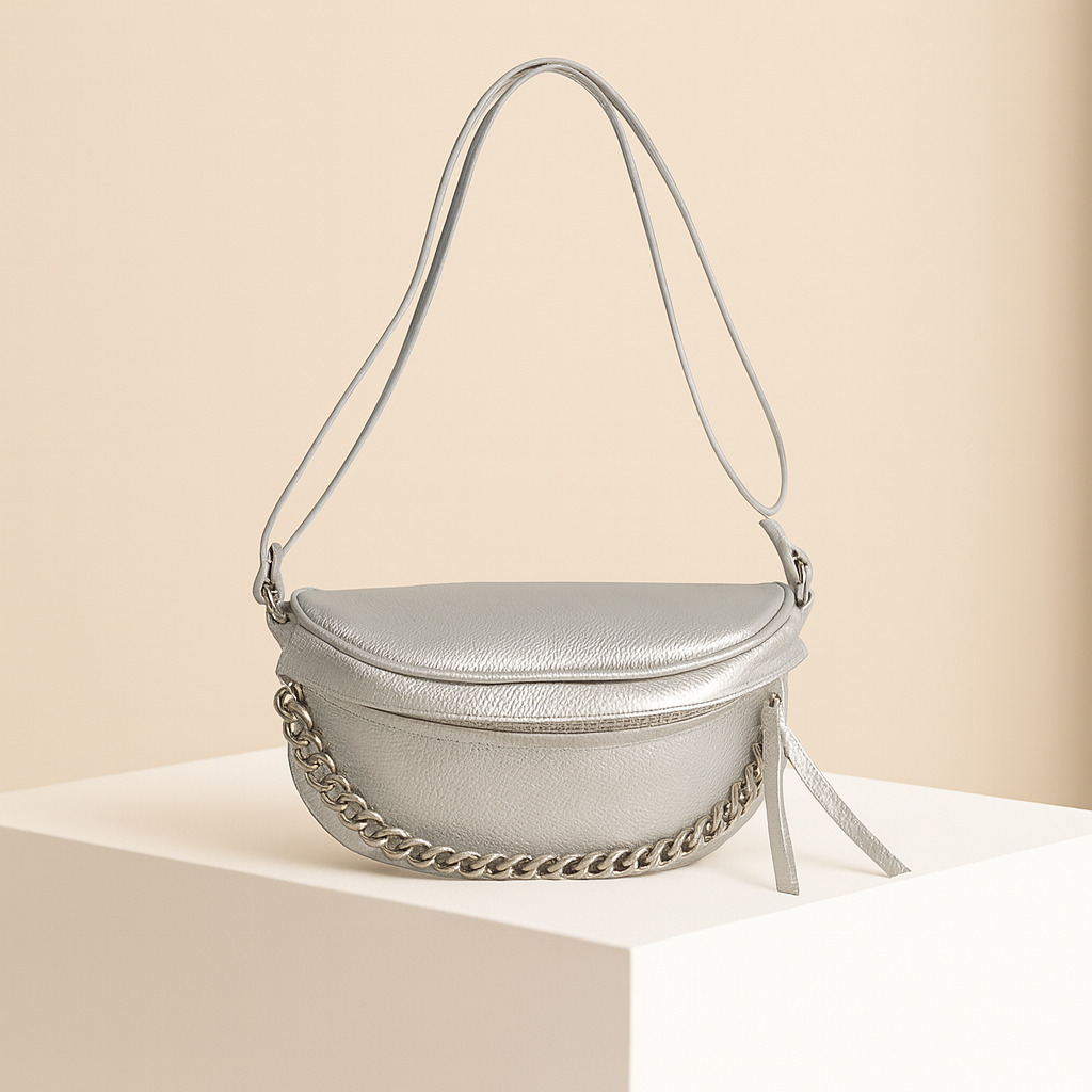 Estelle | Silver crossbody belt bag