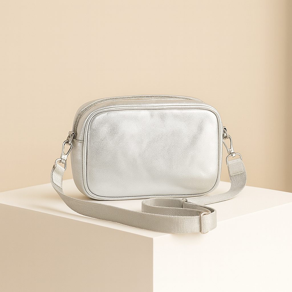 Bénédicte | Mini silver crossbody bag
