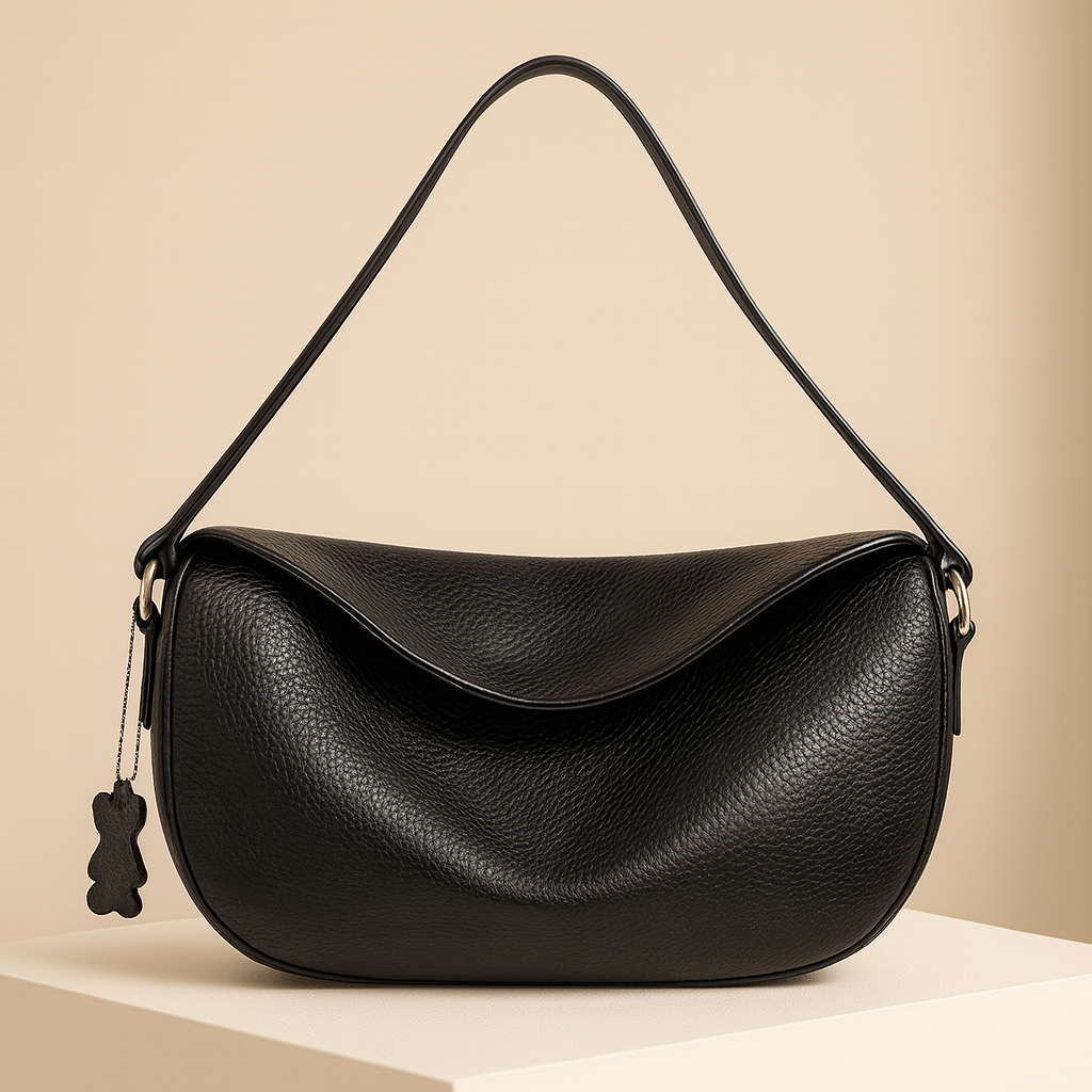 Madeleine | Crescent leather Crossbody Bag