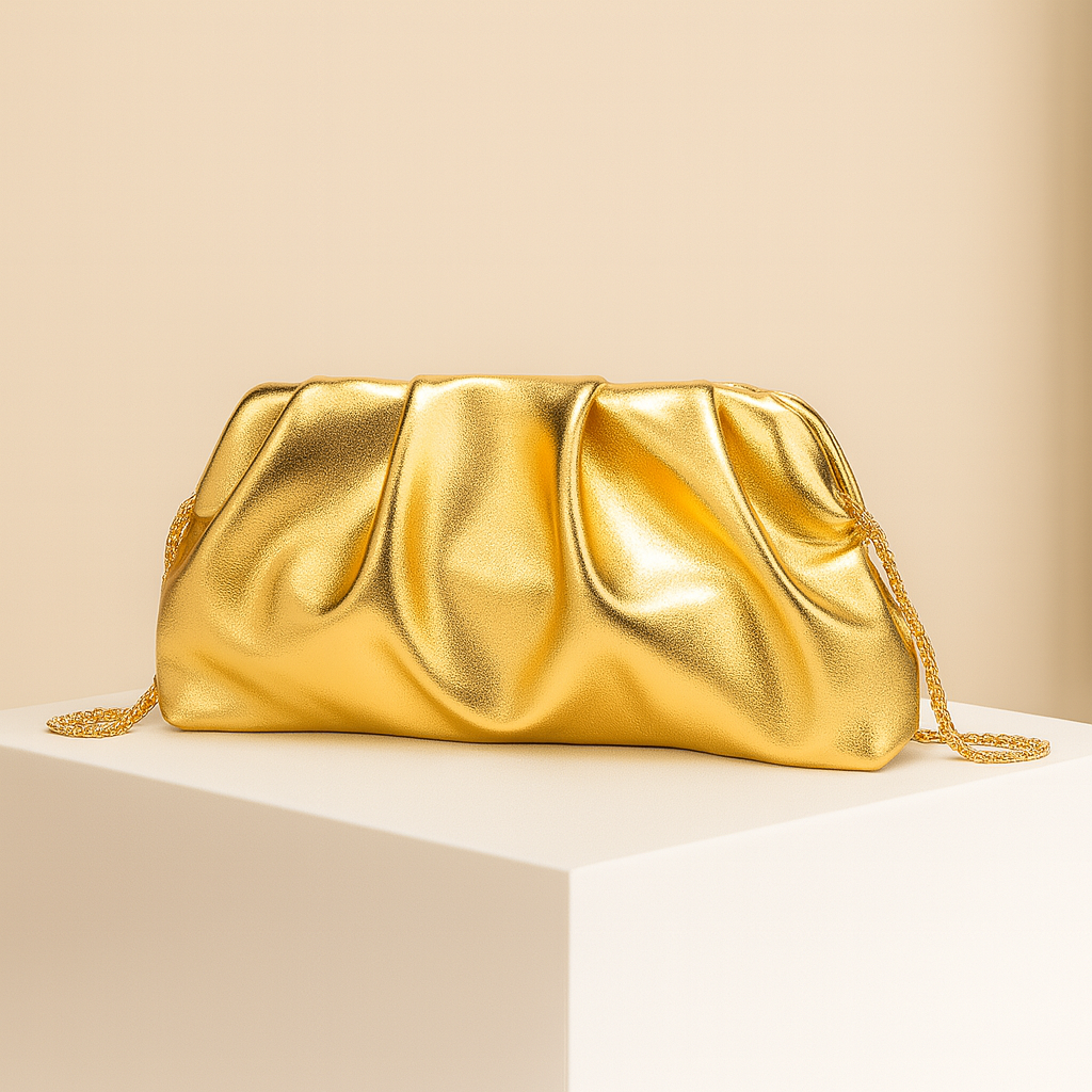 Irène | Mini Gold Crossbody Bag