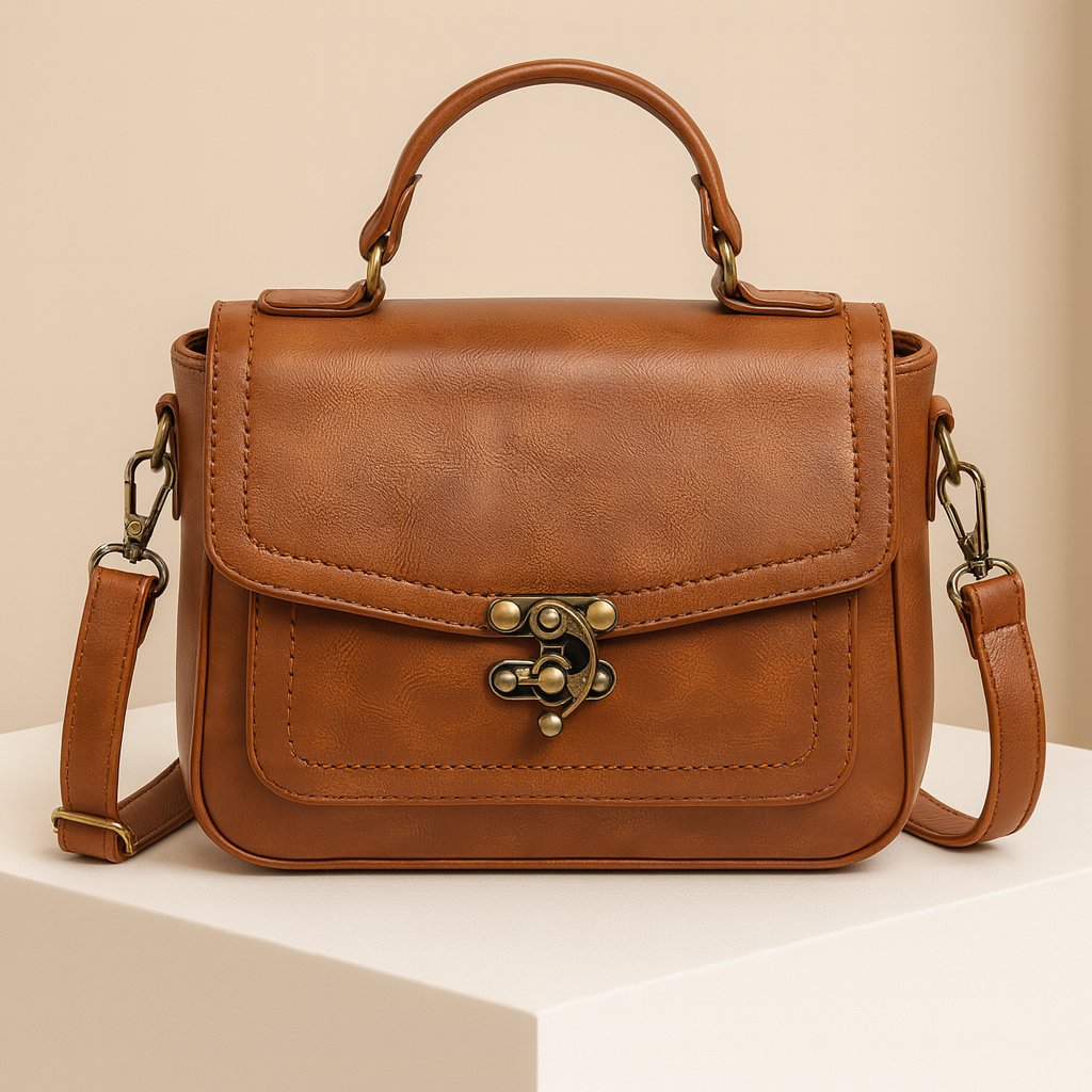 Gabrielle | Vintage Brown Crossbody Bag