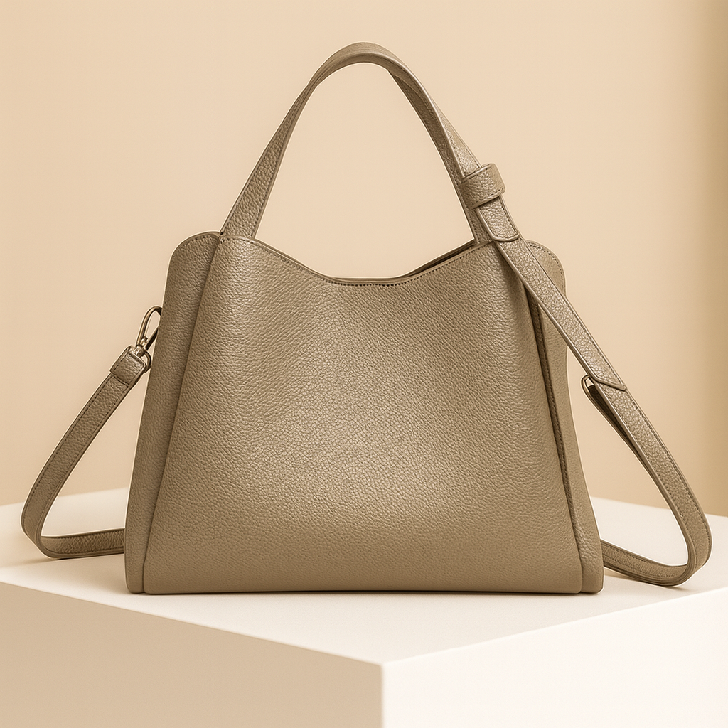 Stéphania | Leather Bucket Crossbody Bag