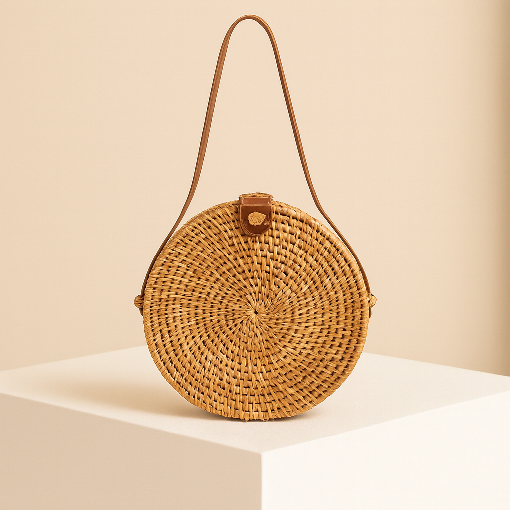 Lauriane | Mini straw crossbody bag