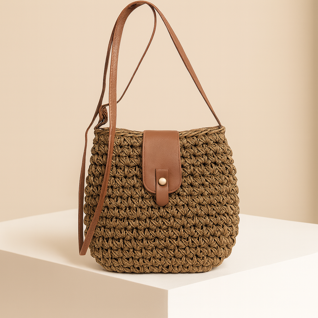 Imane | Mini Straw Crossbody Bag