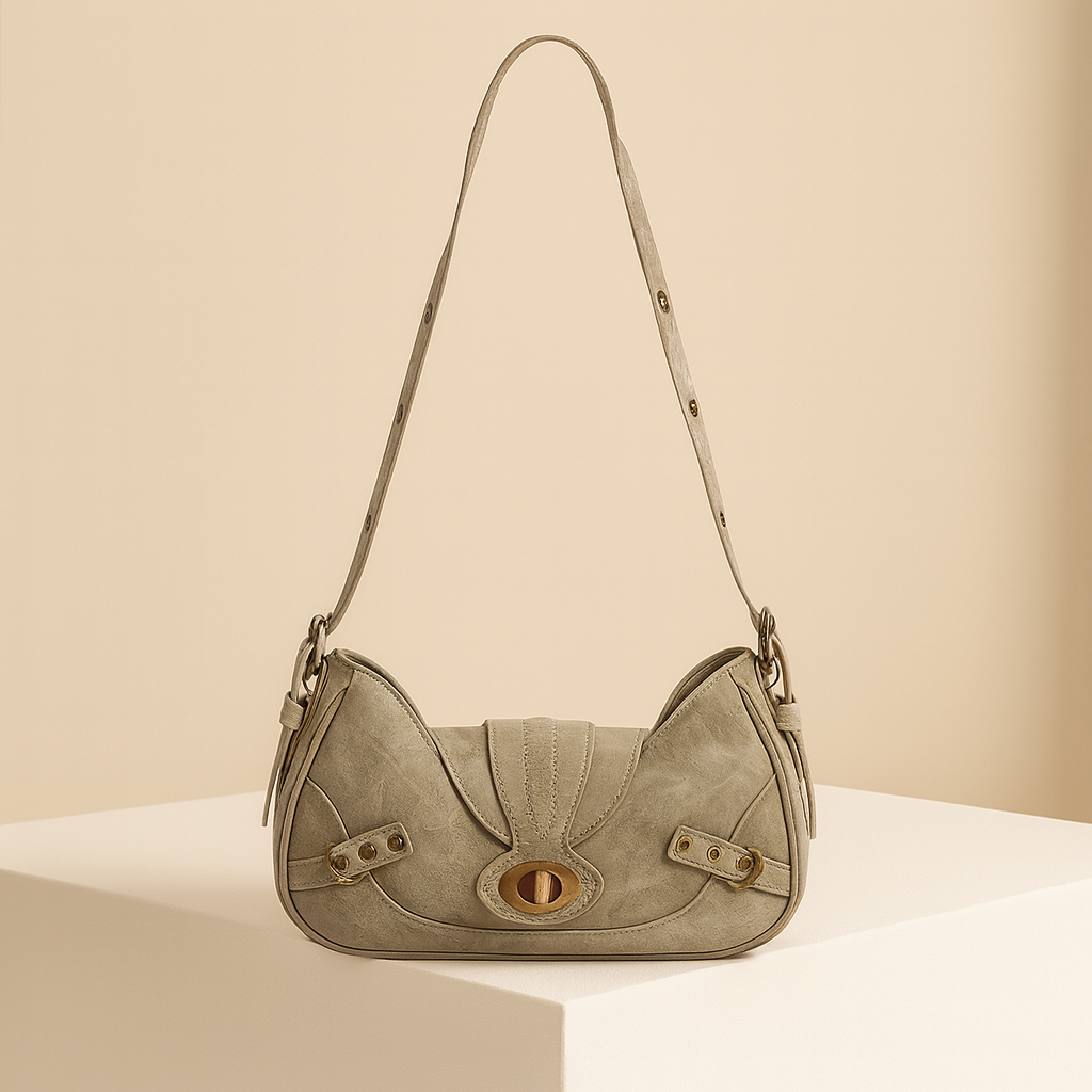 Fiona | Green Crescent Shoulder Bag