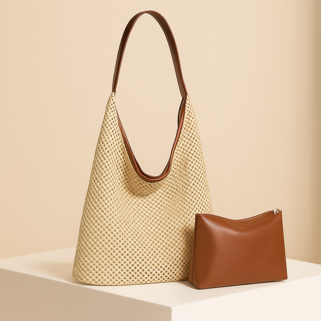 Léontine | Straw Shoulder Crossbody Bag