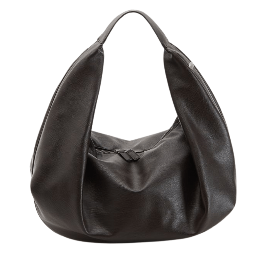 Leather Crescent Shoulder Bag