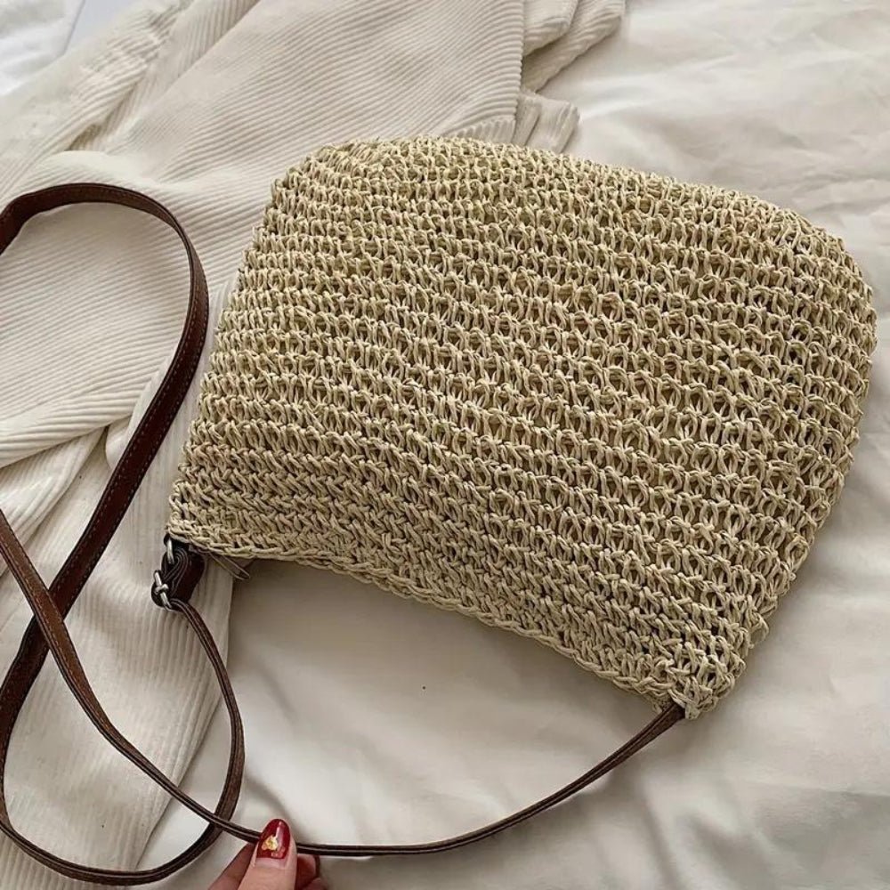 Straw Crossbody Shoulder Bag