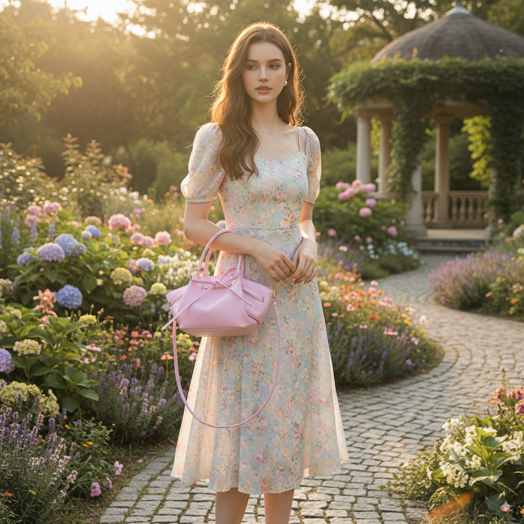 Manon | Pink Girly Bow Crossbody Bag