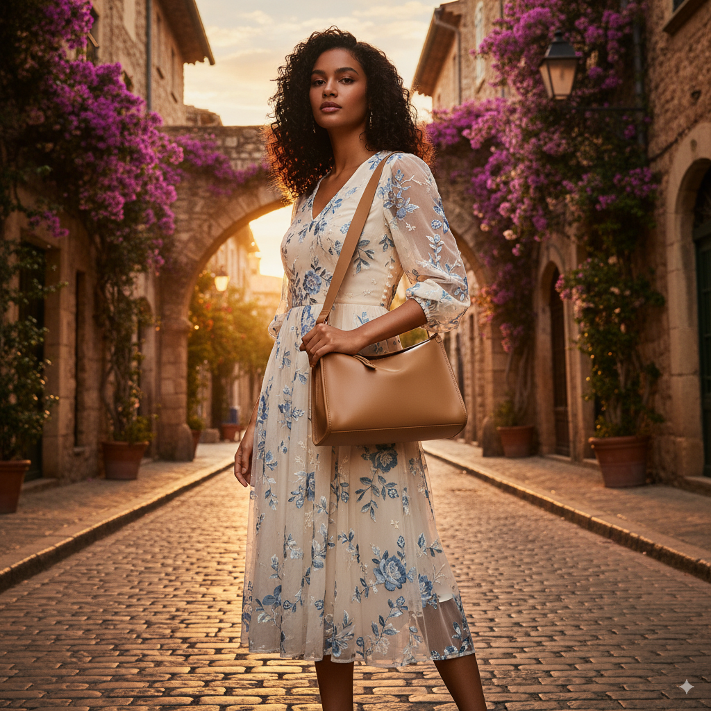 Hélène | Tan leather crossbody bag