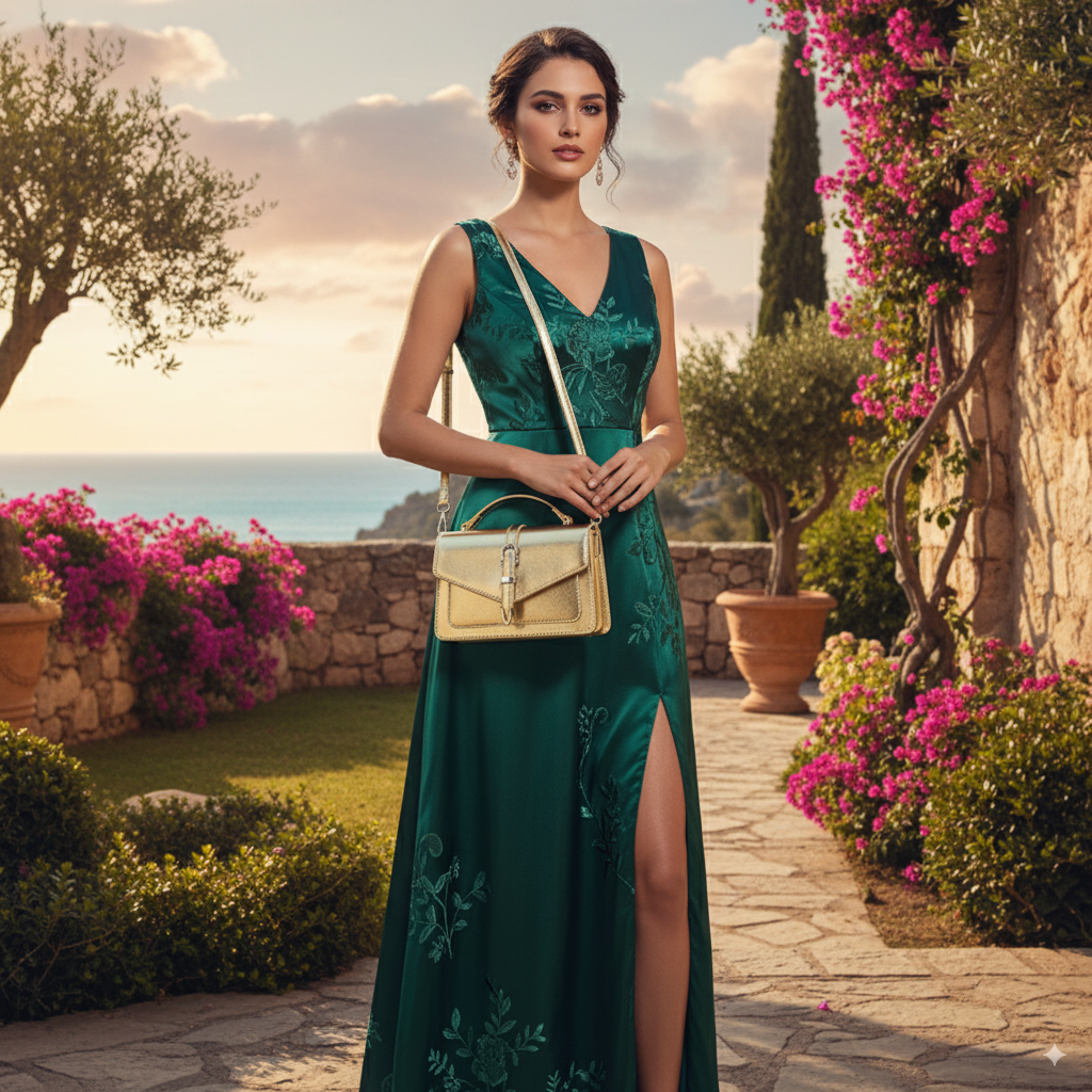 Léonie | Gold Crossbody Bag