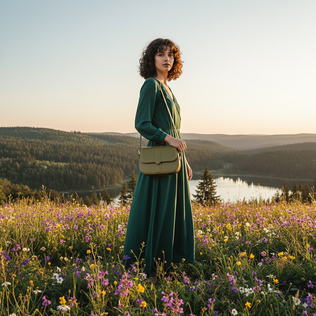 Hortense | Khaki Crossbody Shoulder Bag