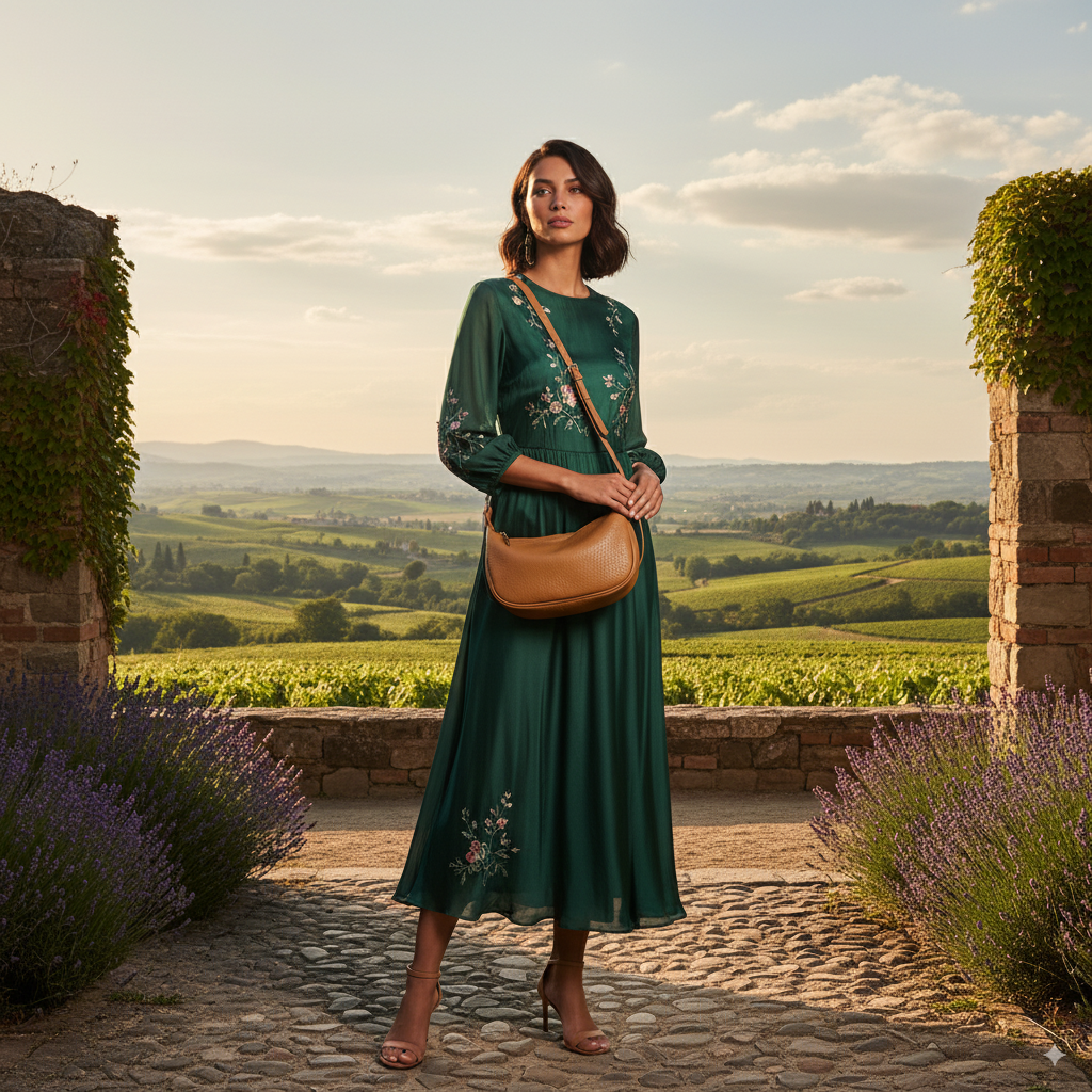 Louisa | Camel Leather Crossbody Bag