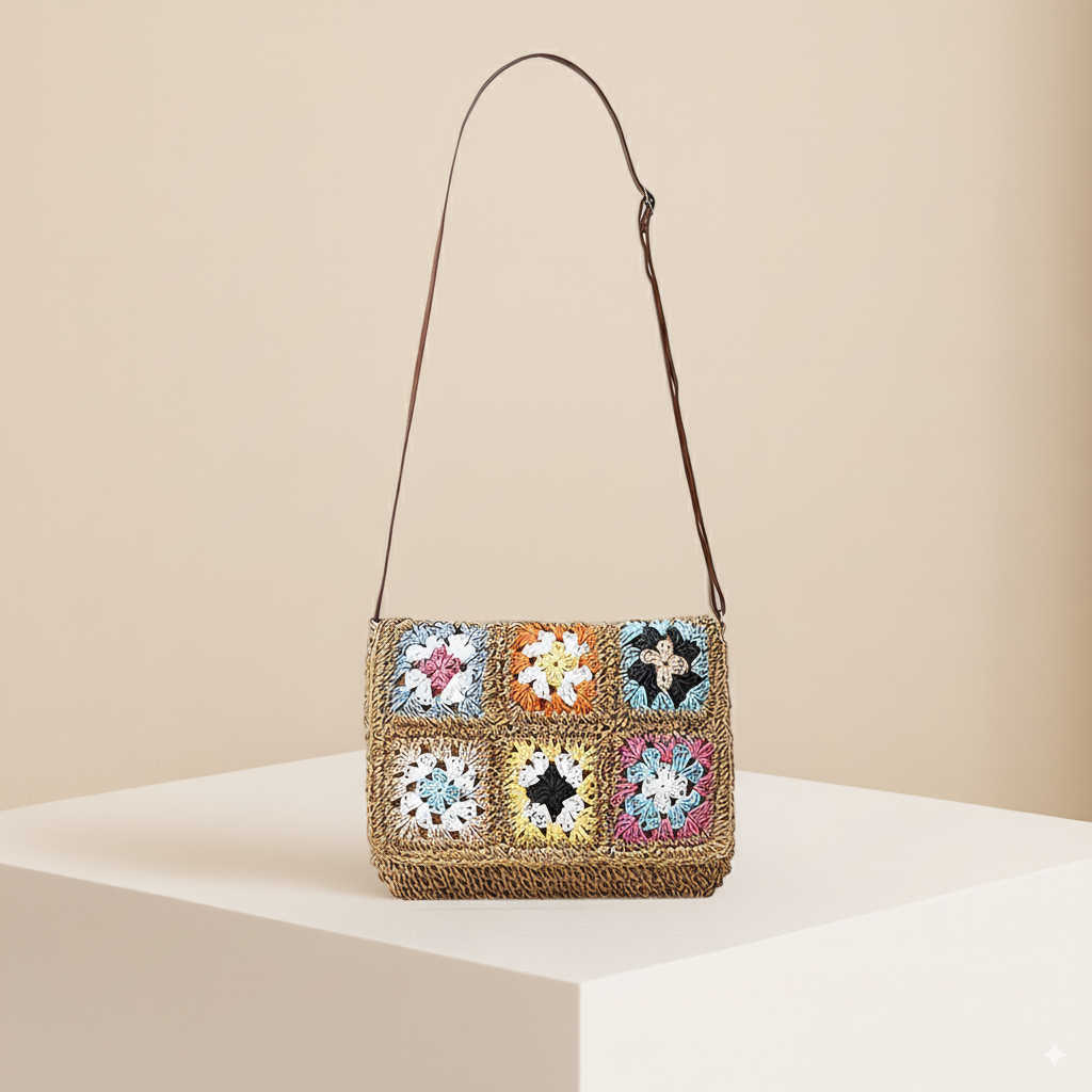 Denise | Straw Crossbody Bag