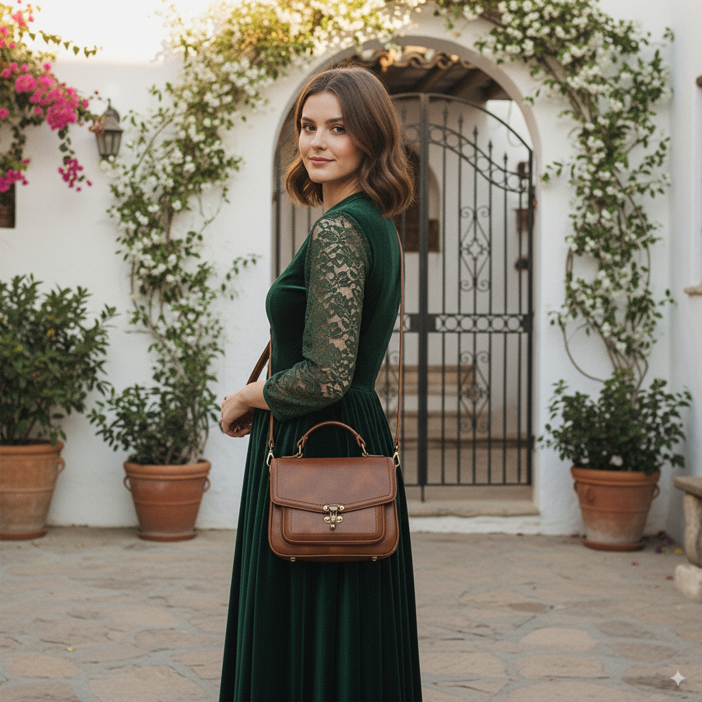 Gabrielle | Vintage Brown Crossbody Bag