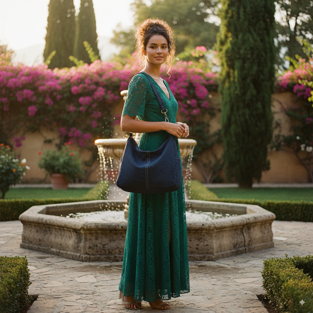 Héloïse | Denim Crossbody Shoulder Bag