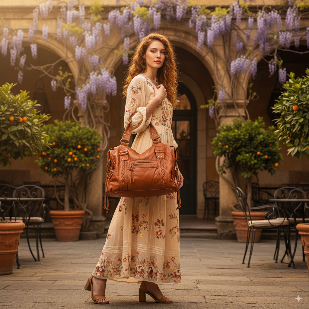 Zineb | Vintage Leather Crossbody Bag