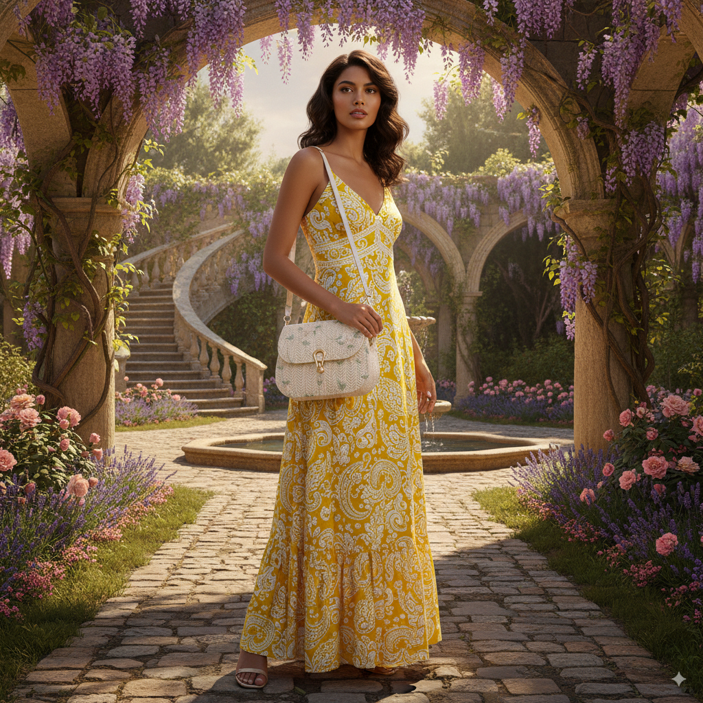 Floriane | Vintage Straw Crossbody Bag