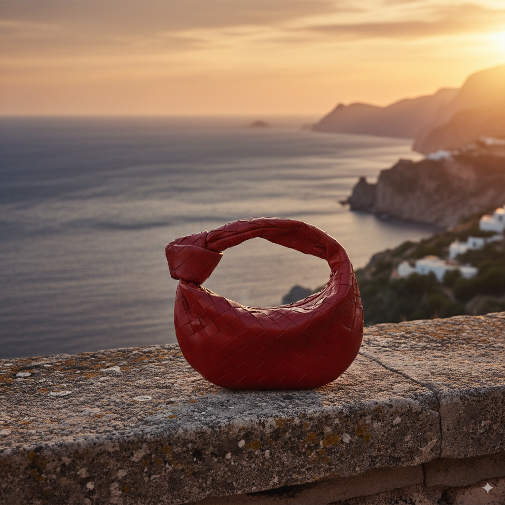 Ambre | Mini Leather Half Moon Bag