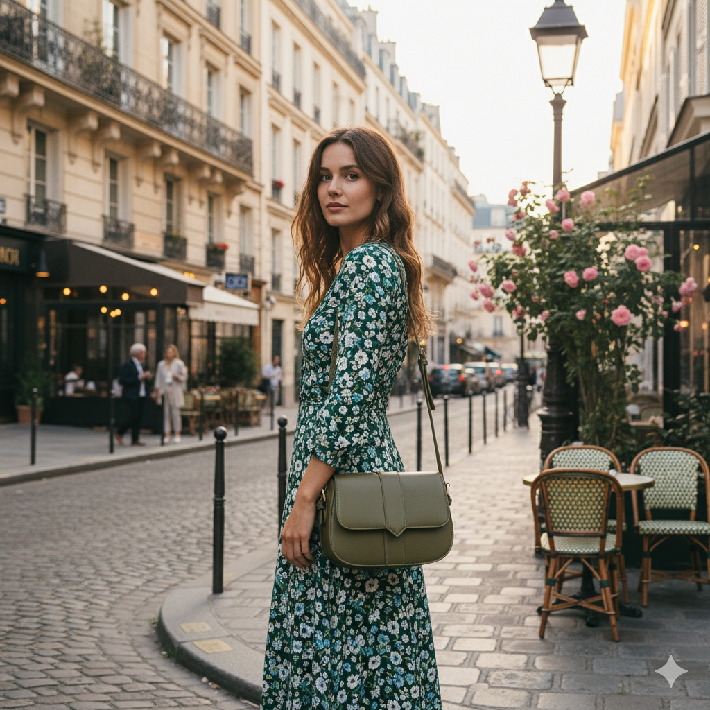 Hortense | Khaki Crossbody Shoulder Bag