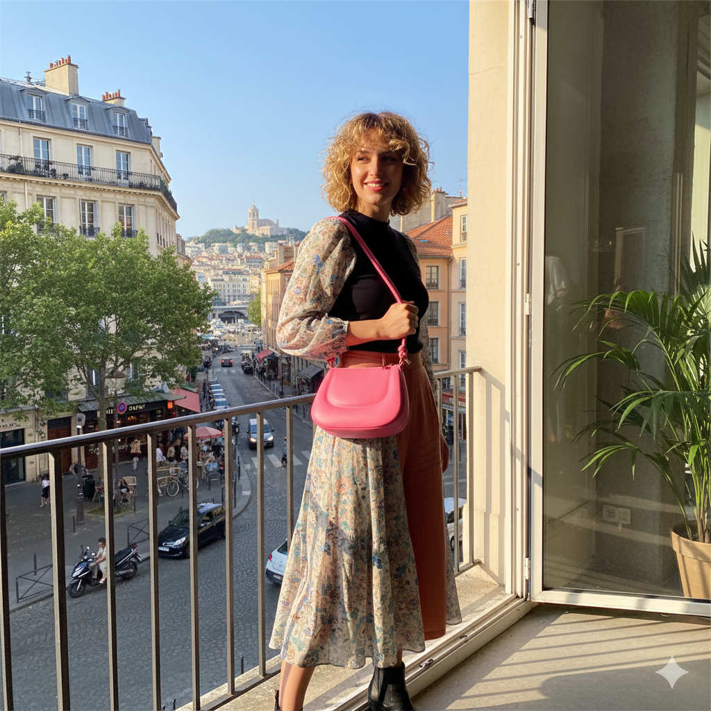 Bérénice | Mini pink shoulder bag