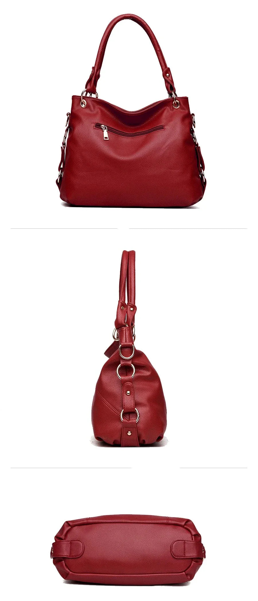 Maëlle | Red Leather Crossbody Bag