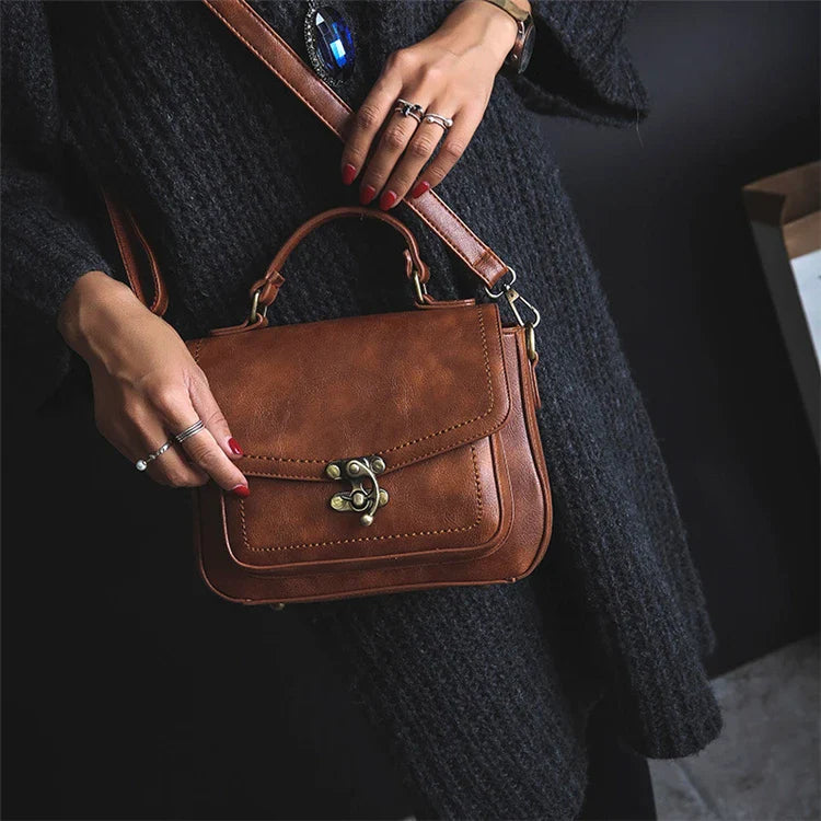 Gabrielle | Vintage Brown Crossbody Bag