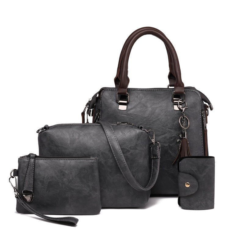 Set of 4 leather shoulder bags