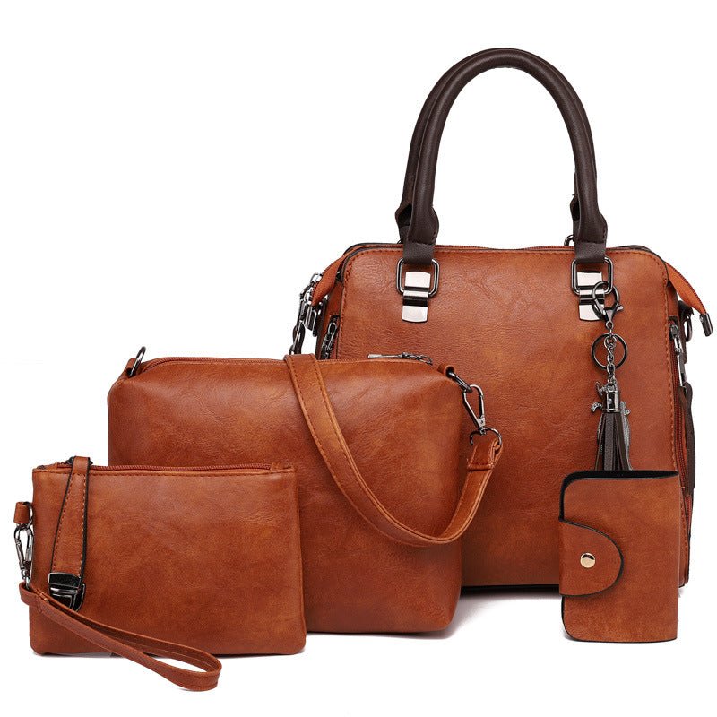 Set of 4 leather shoulder bags