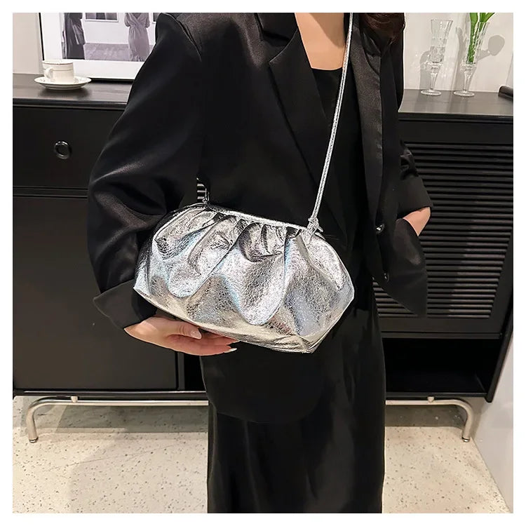Silver Crossbody Bag
